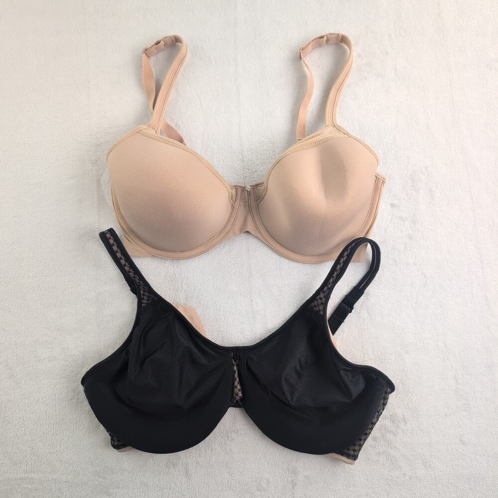 Bali (2) Underwire T Shirt Bras Black / Beige Size 34DD